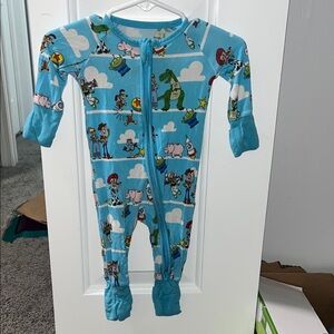 Little Sleepies Toy Story Blue Footie Pajamas